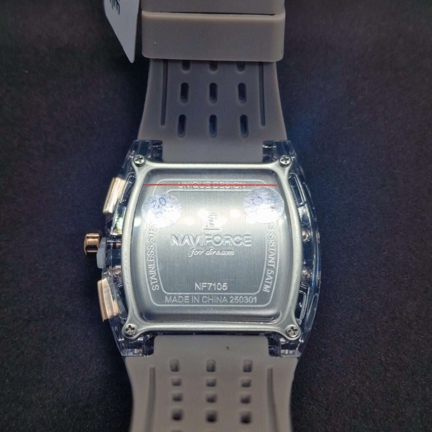 NAVIFORCE Chronograph with Transparent & Luxury Gold Accents